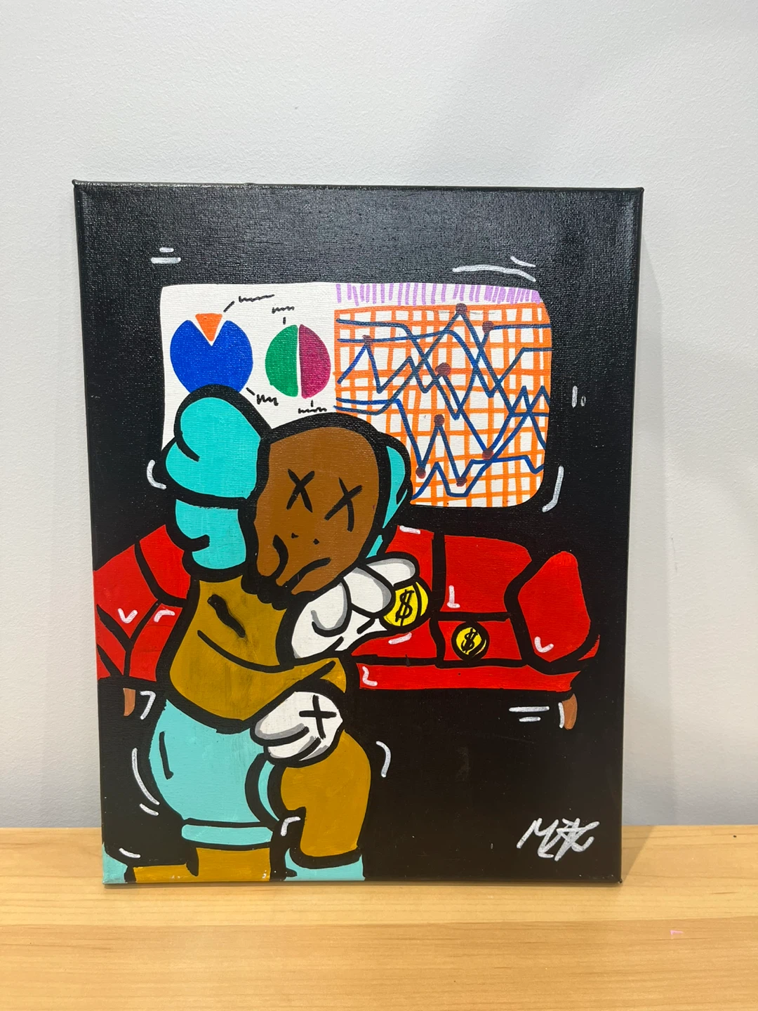Kaws & Crypto painting(Hand-Painted Fan Art)