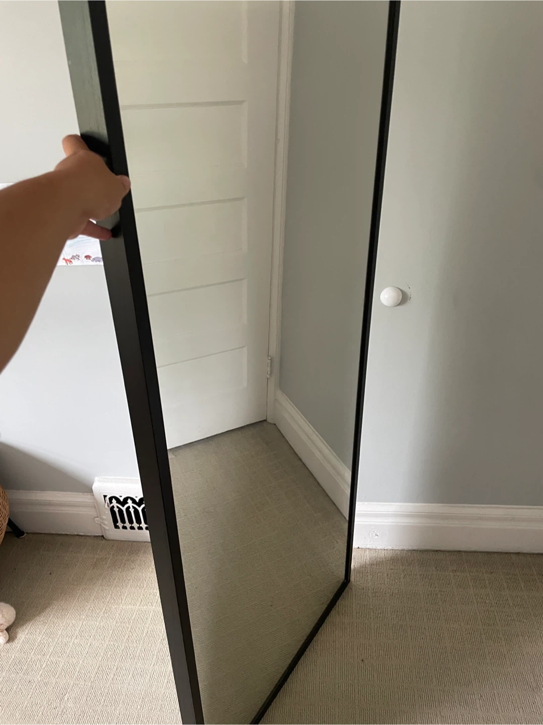 Tall Black Framed Mirror - photo 2
