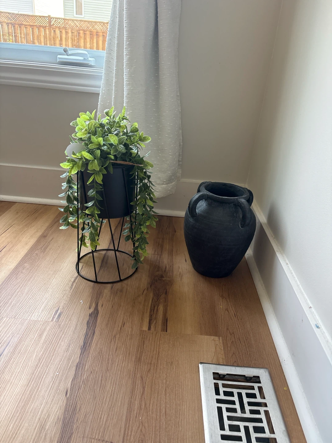 2 Black Decorative Vase