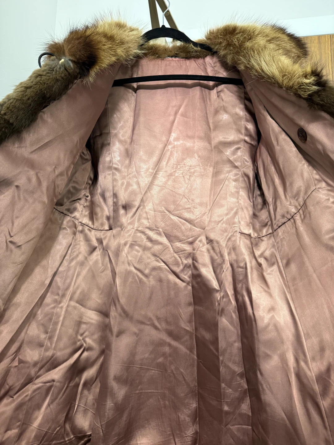 Vintage Natural Brown Fur and Leather Coat - photo 3