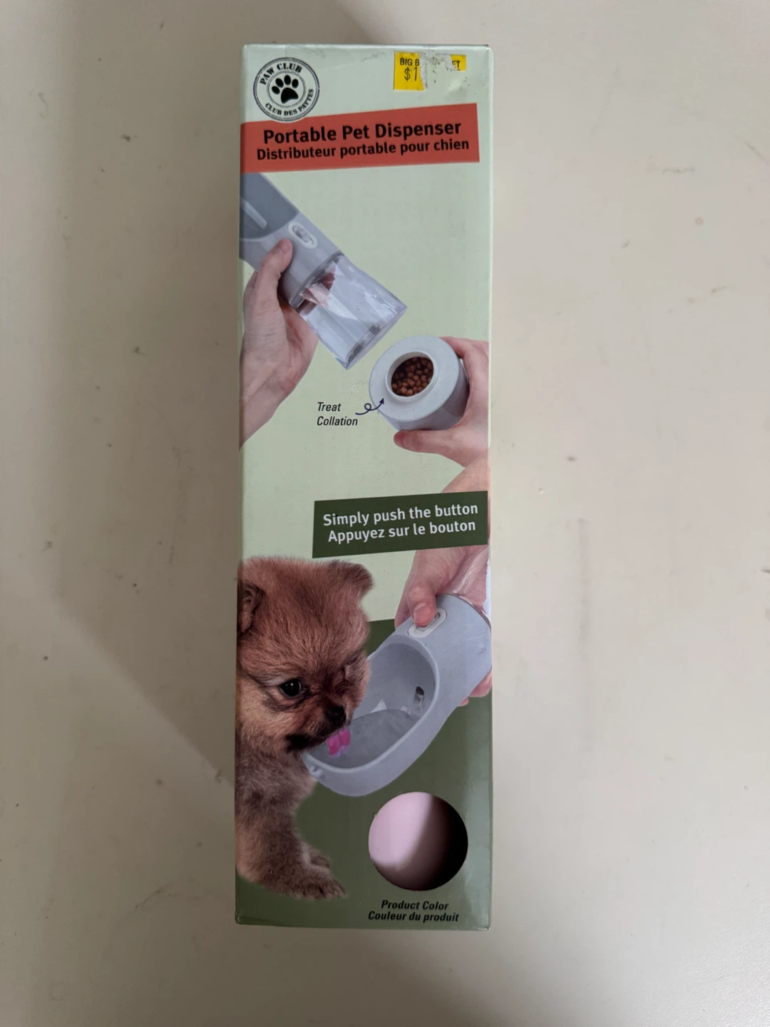Paw Club Portable Pet Water and Treat Dispenser
