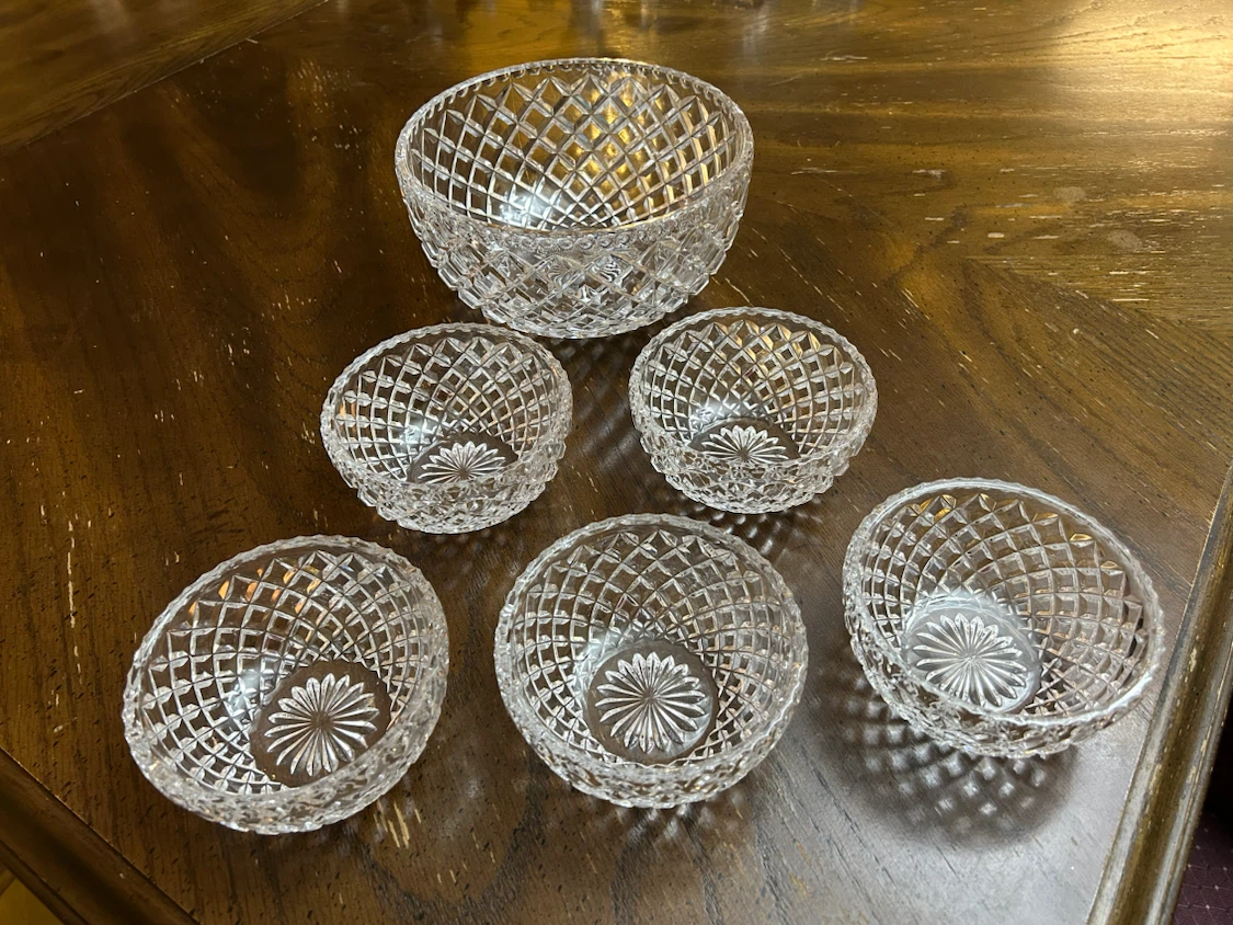 Crystal Glass Bowls Set