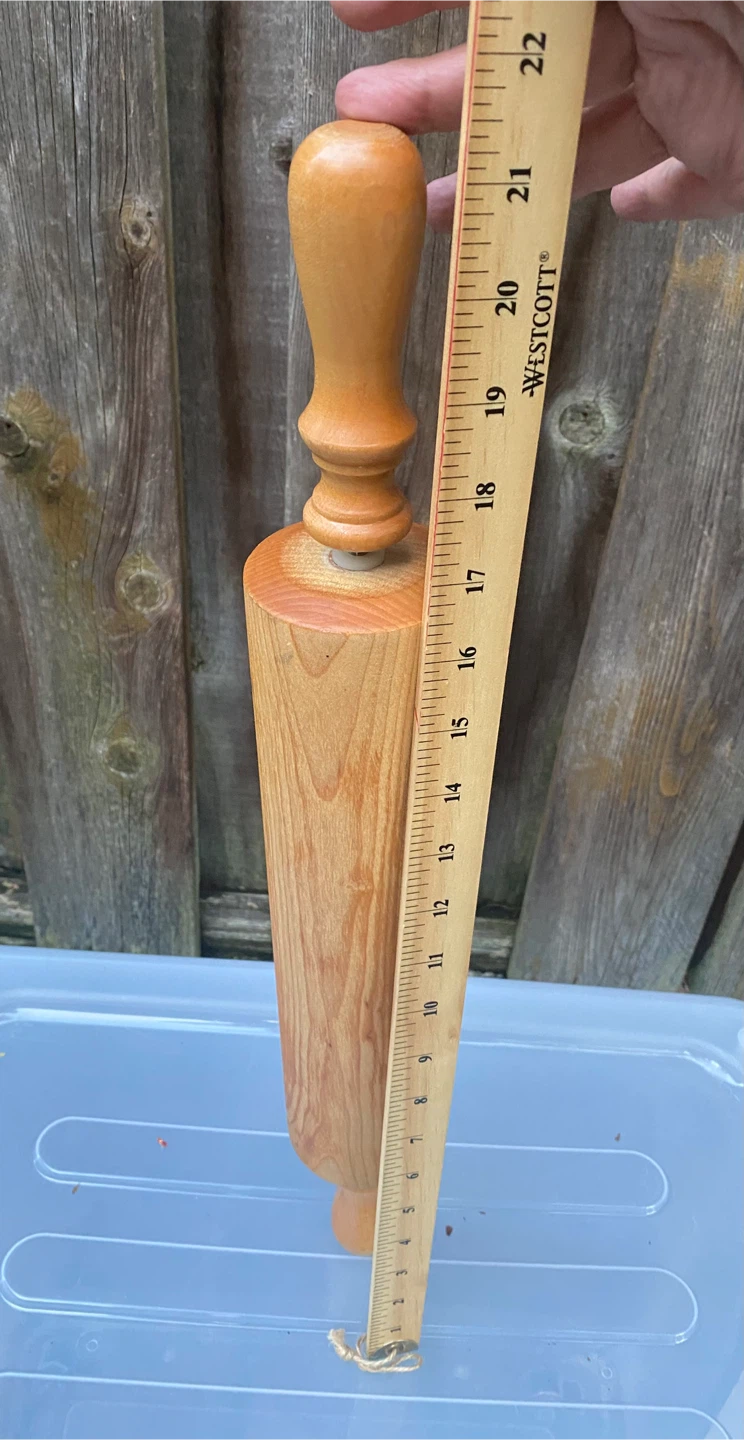 Vintage XLarge Wooden Rolling Pin 21” - photo 3