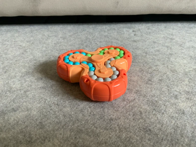 Orange Fidget Spinner Toy with Beads - photo 2