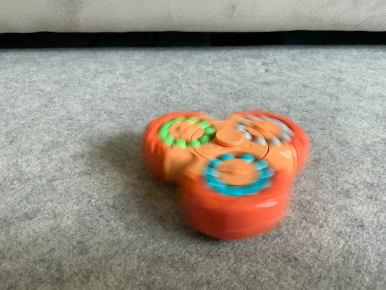 Orange Fidget Spinner Toy with Beads - photo 3