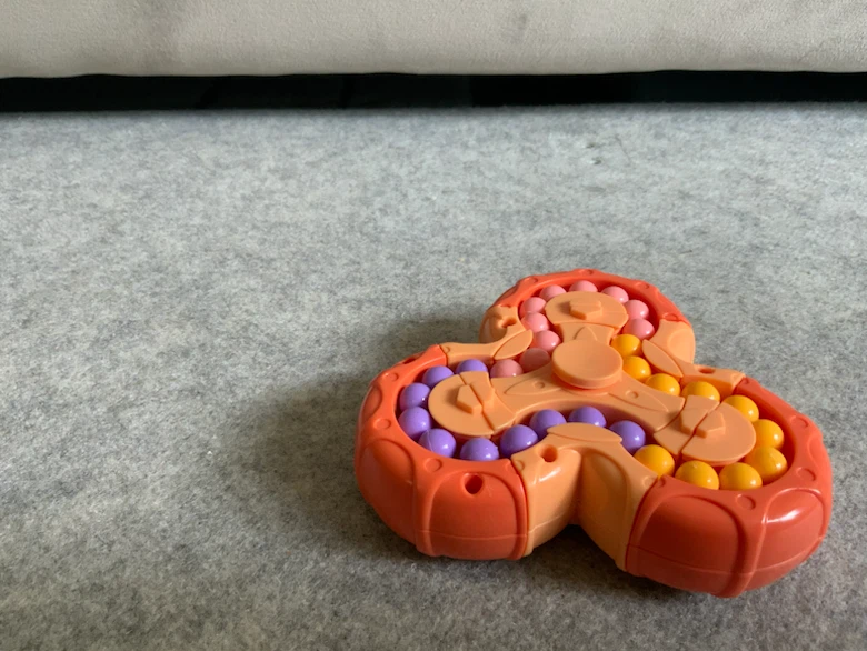 Orange Fidget Spinner Toy with Beads - photo 4