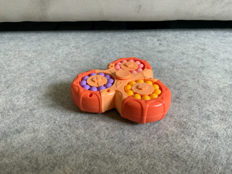 Orange Fidget Spinner Toy with Beads - photo 5