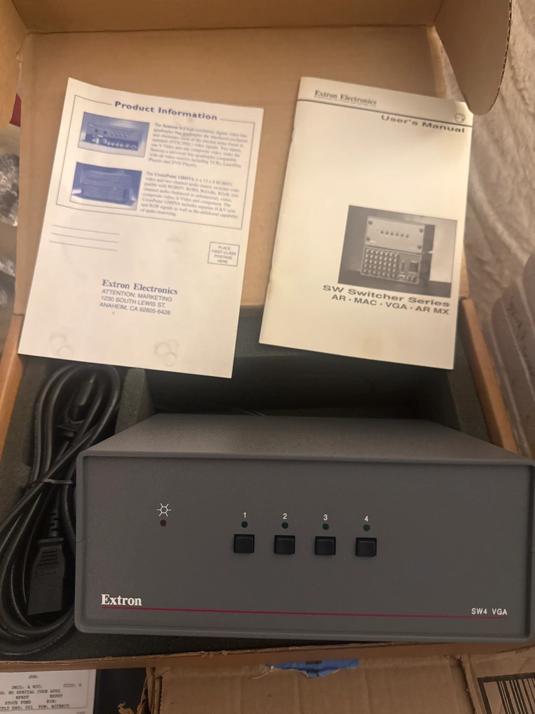 Extron SW 4 VGA Solid State Switch