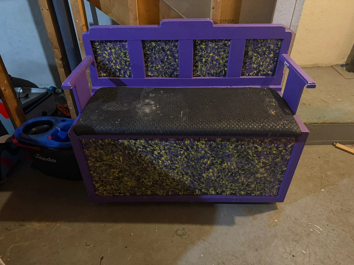 Purple Storage Bench