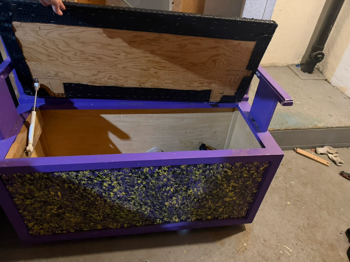 Purple Storage Bench - photo 2