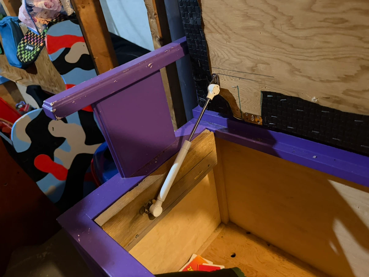 Purple Storage Bench - photo 3
