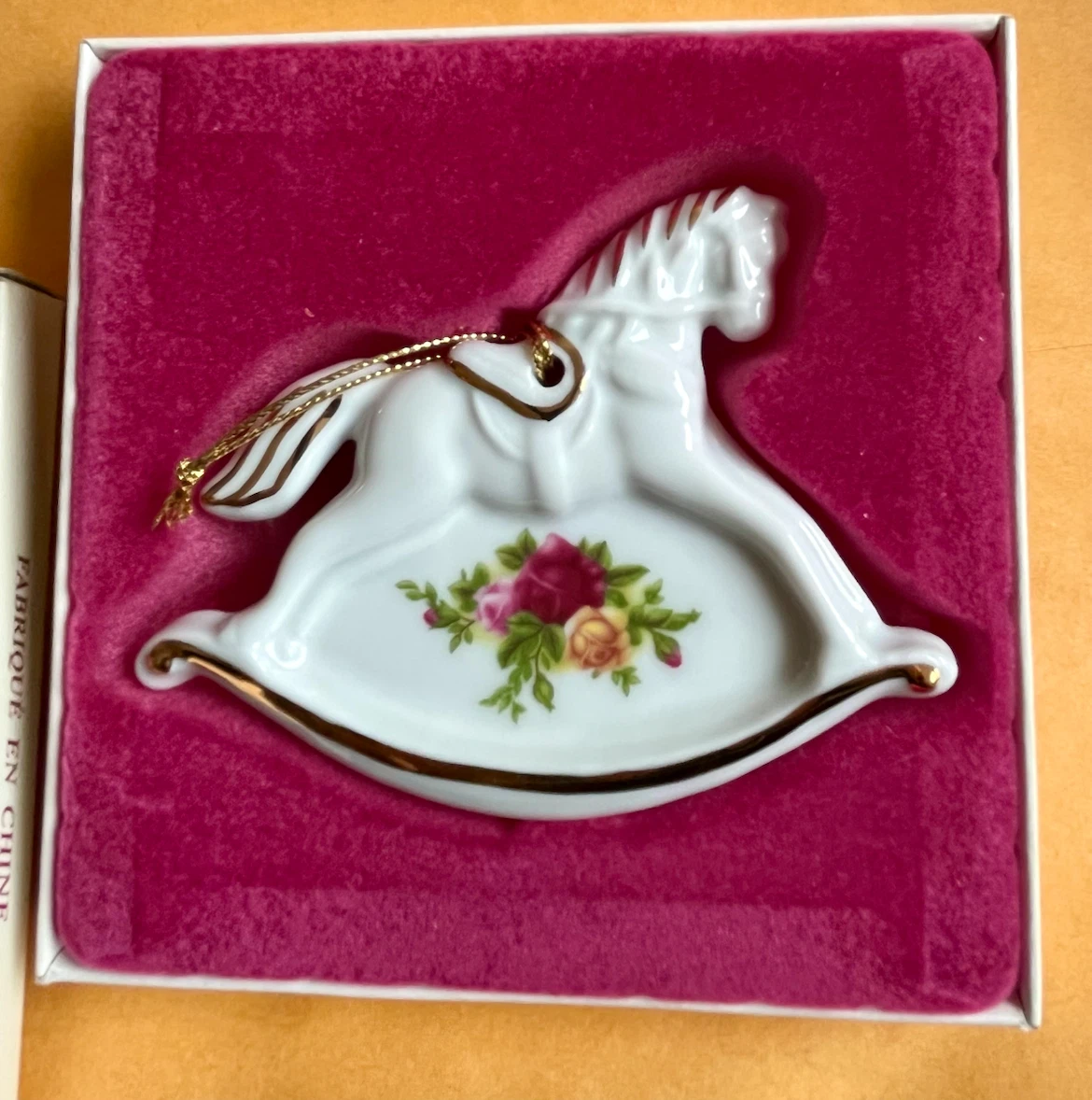 Royal Albert Old Country Roses Rocking Horse Ornament - photo 2
