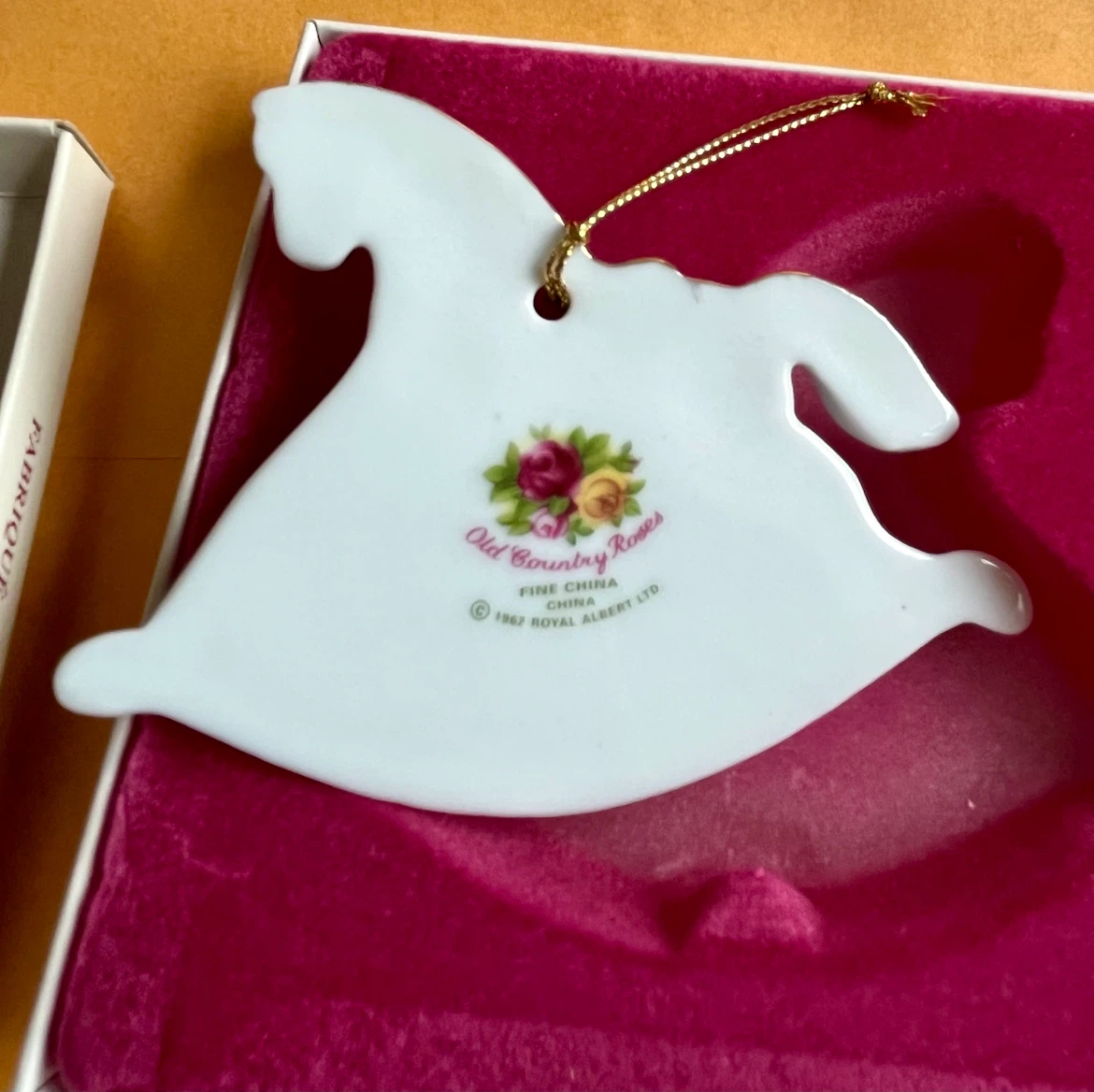 Royal Albert Old Country Roses Rocking Horse Ornament - photo 4