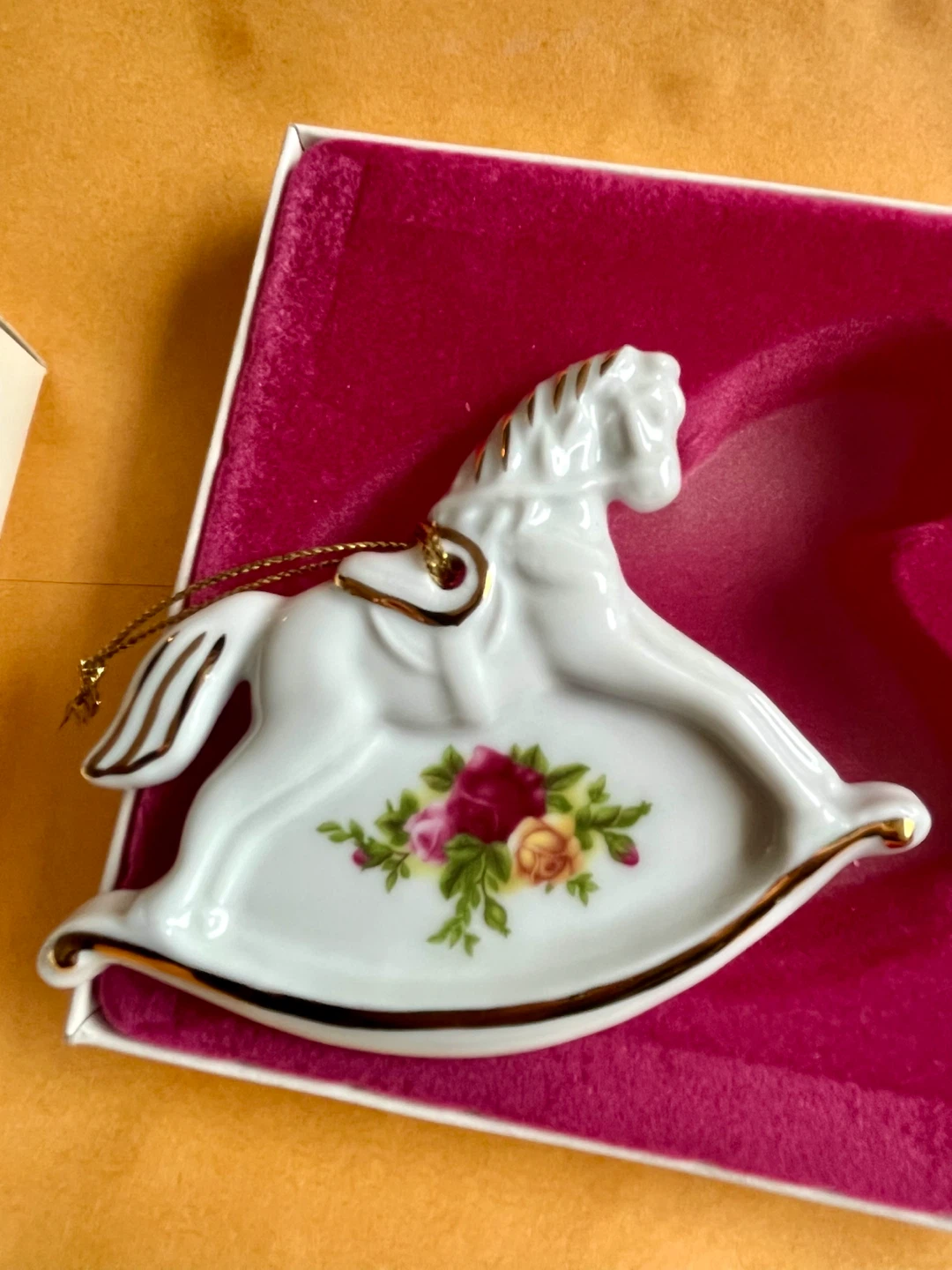 Royal Albert Old Country Roses Rocking Horse Ornament - photo 5