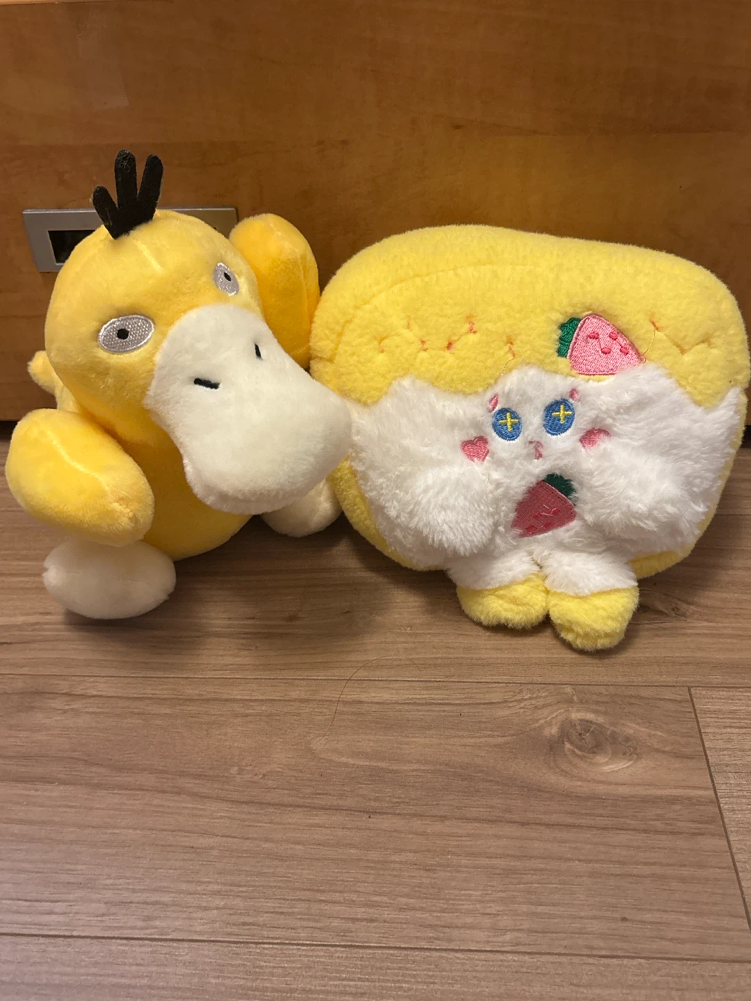 Pokemon Psyduck and Strawberry Plush Set