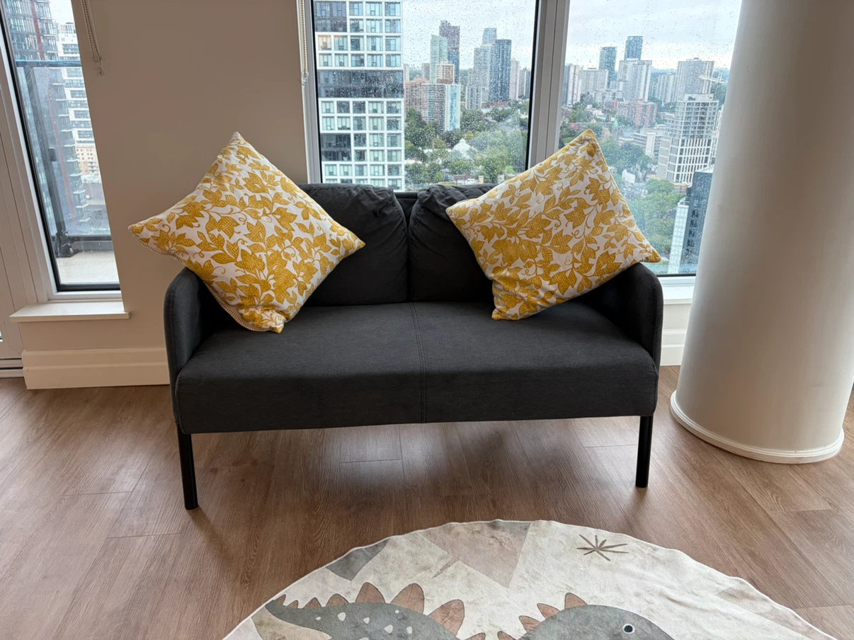 Grey Ikea couch (loveseat)