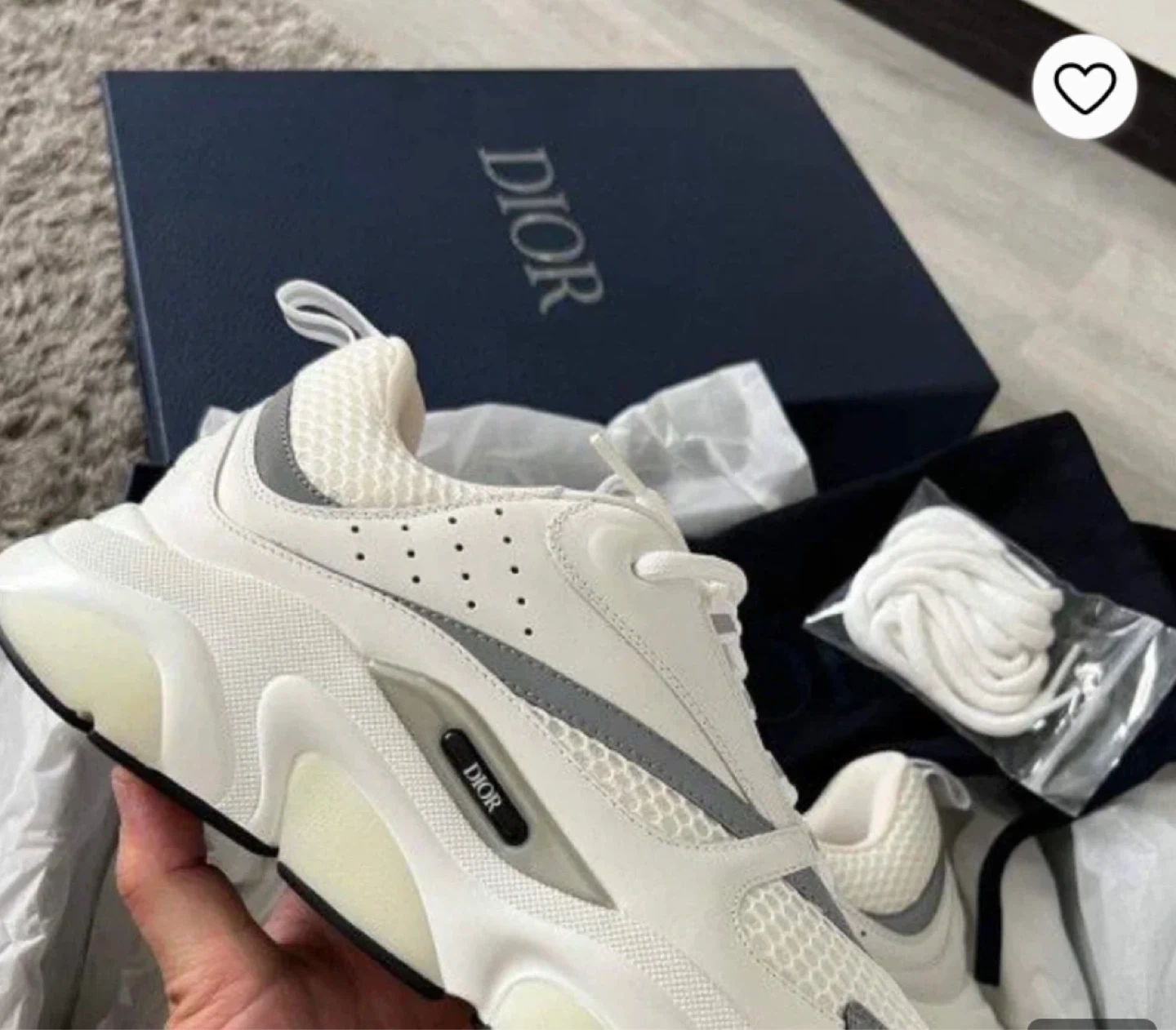 Dior B22 'White Grey' EU Men's 46 Sneakers - photo 2