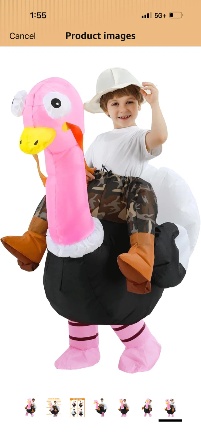 JOYBRO Pink Inflatable Ostrich Costume for Kids - photo 4