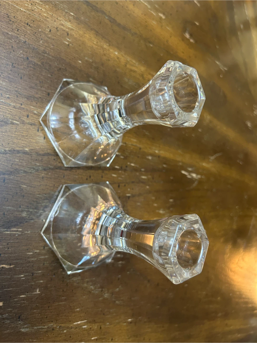 Set of 2 Crystal Candlesticks