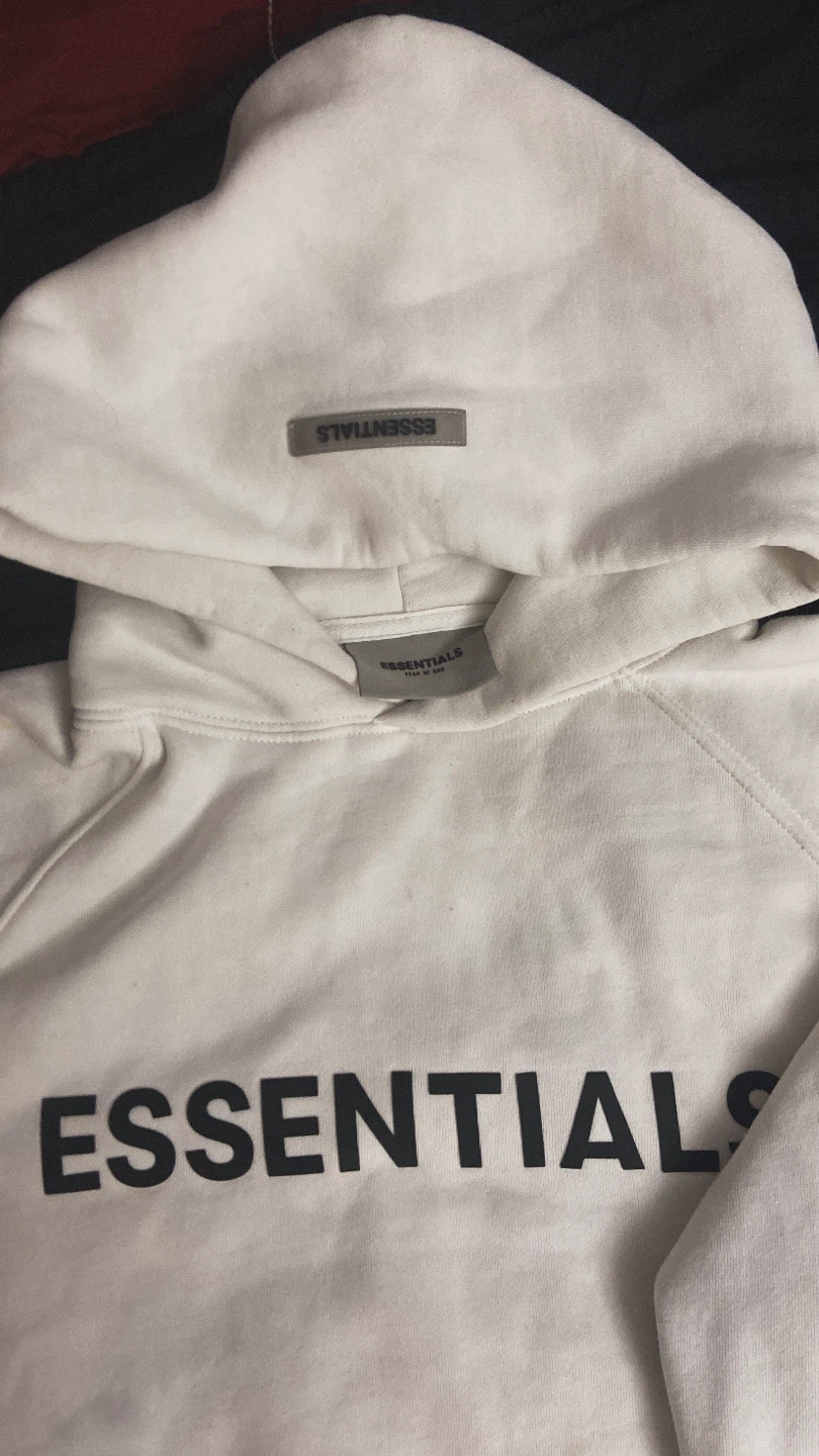 Essentials White Hoodie