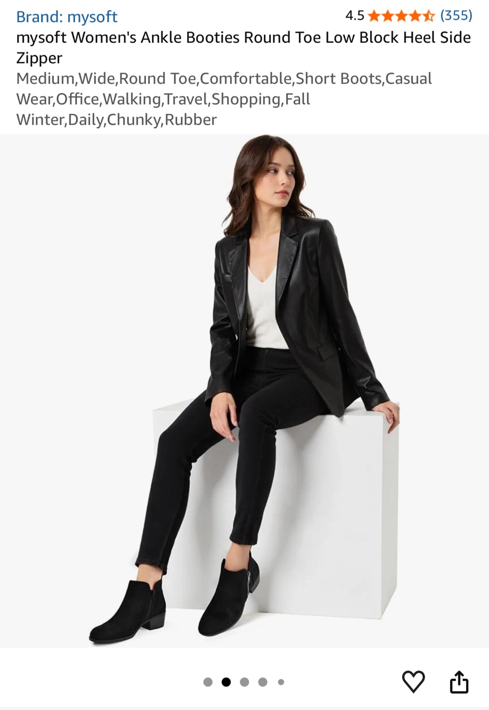 mysoft Women's Black Ankle Booties - photo 2