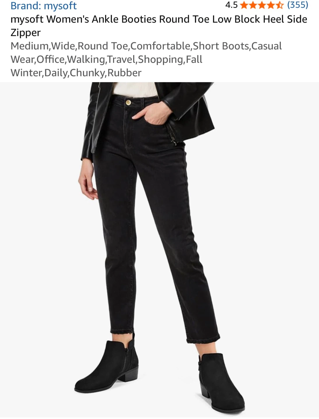 mysoft Women's Black Ankle Booties - photo 3