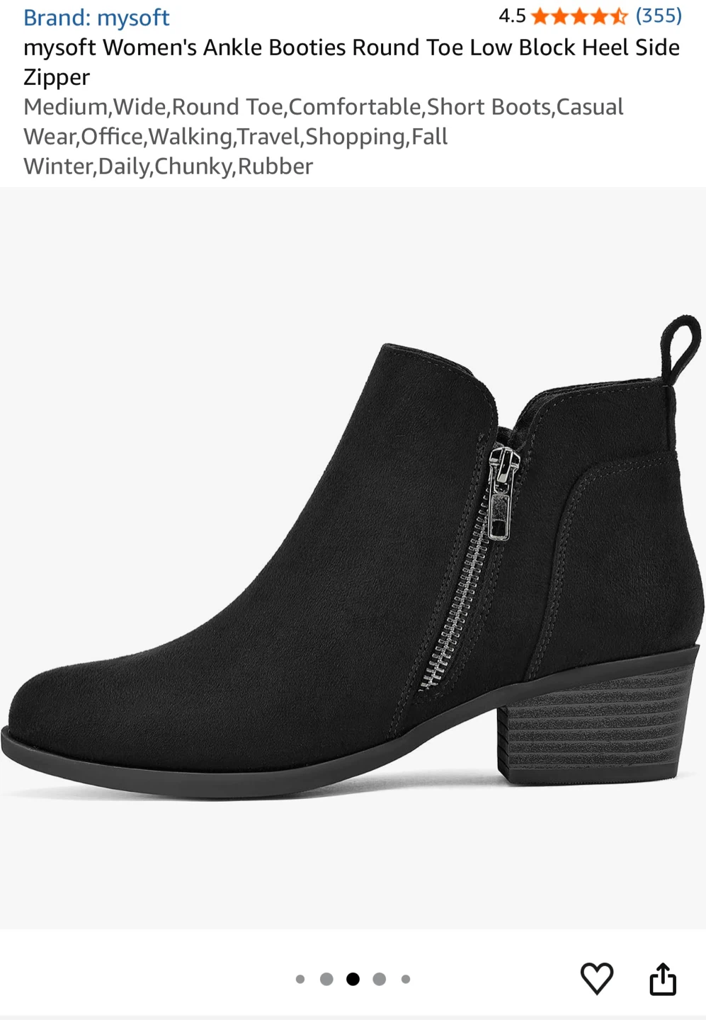 mysoft Women's Black Ankle Booties - photo 5