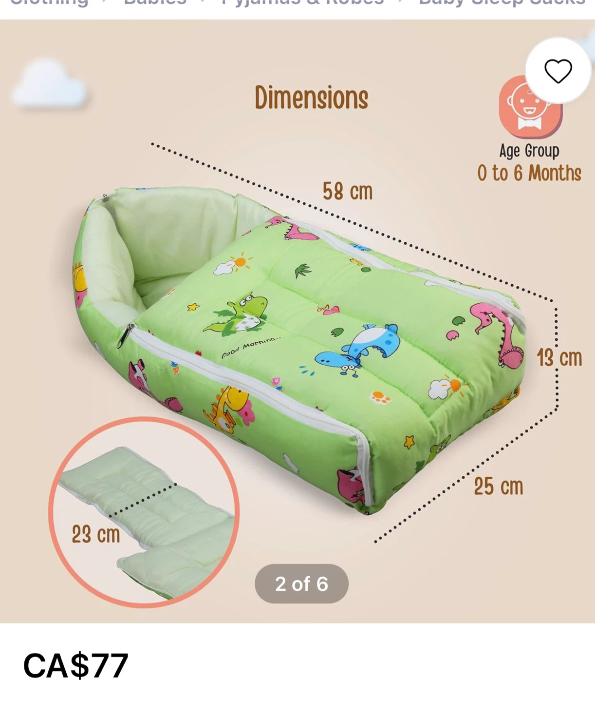 3-in-1 Baby Carry Nest and Sleeping Bag - photo 2
