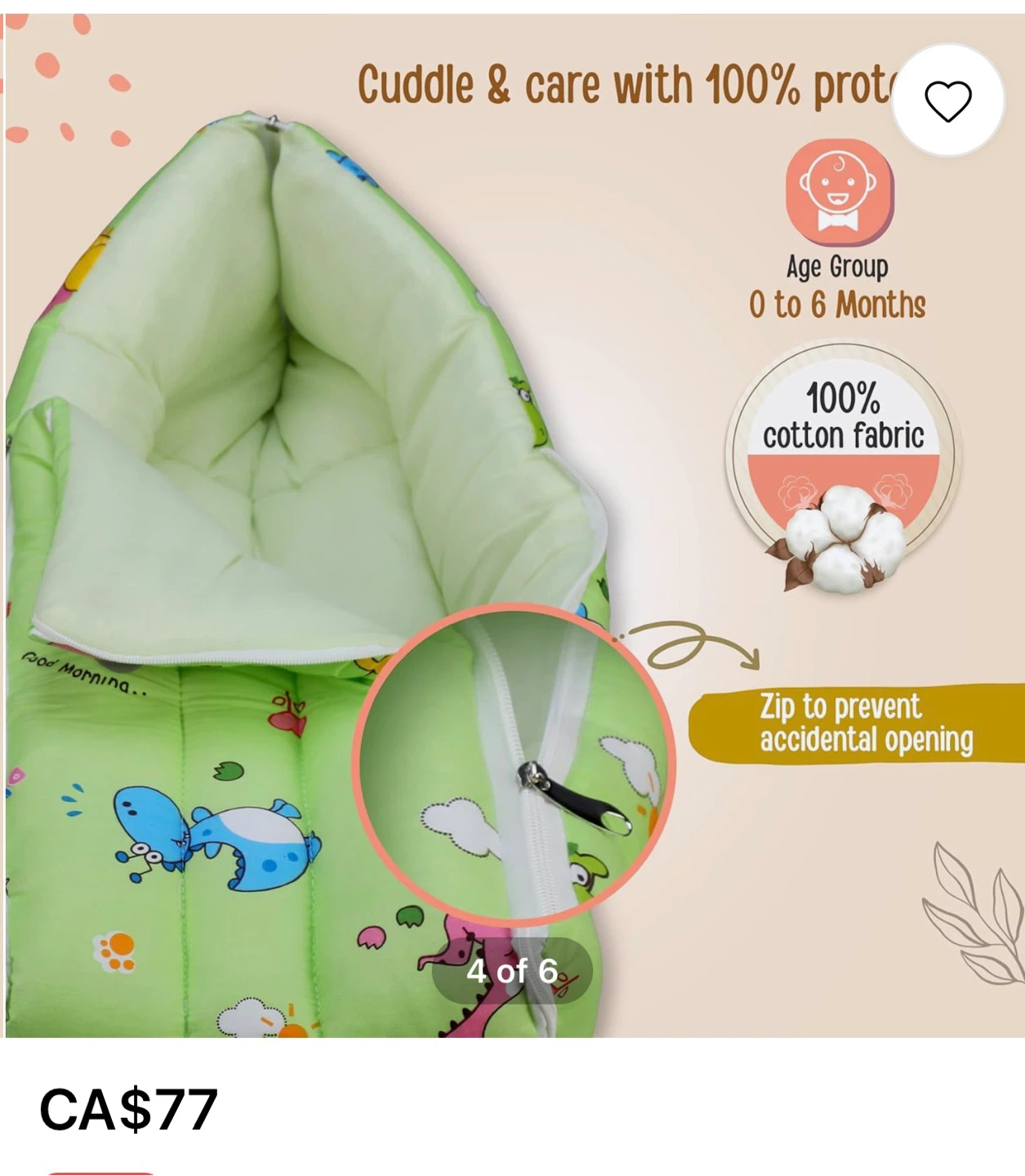 3-in-1 Baby Carry Nest and Sleeping Bag - photo 4