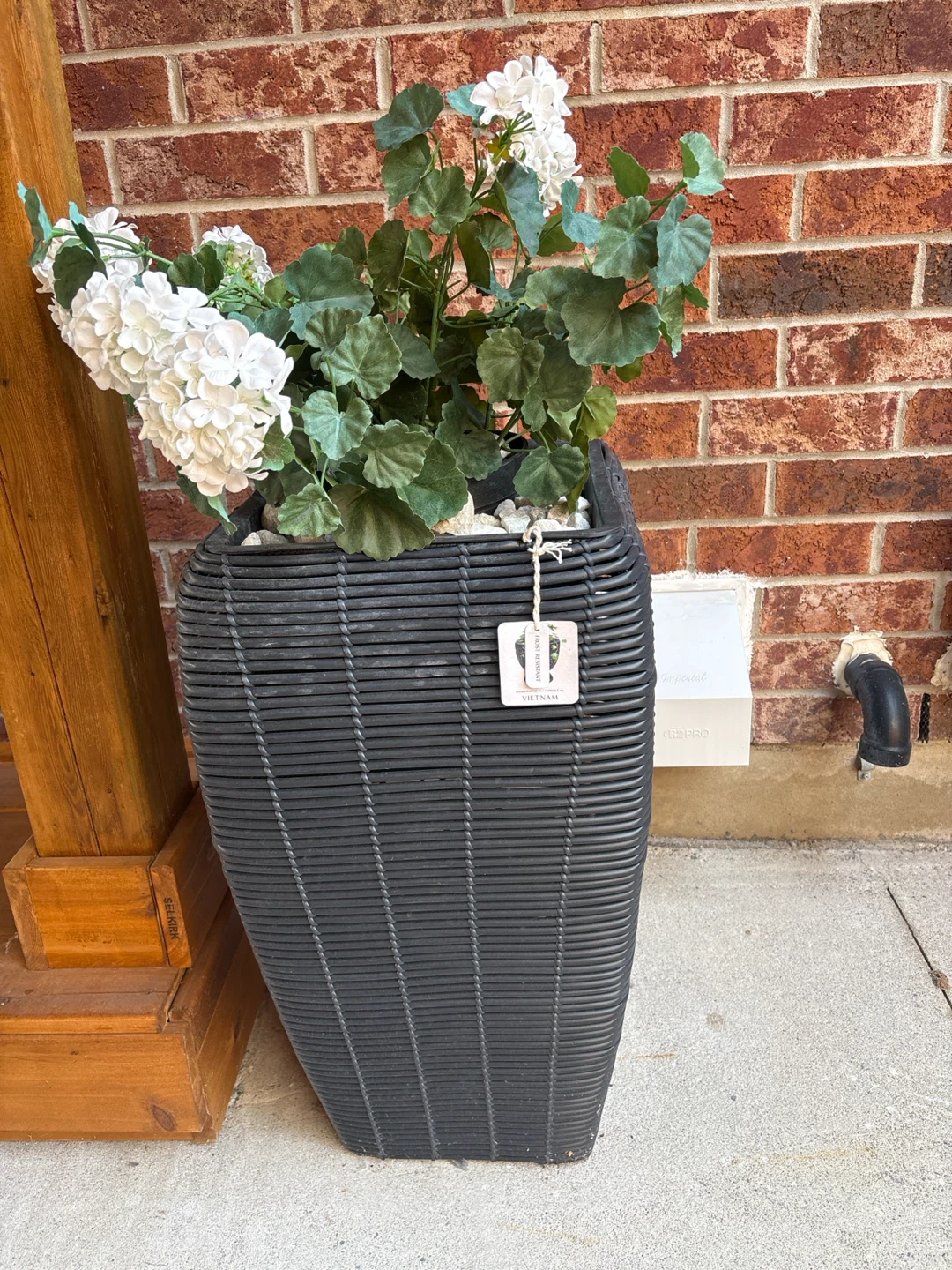 2 Black Woven Planter Basket - photo 4