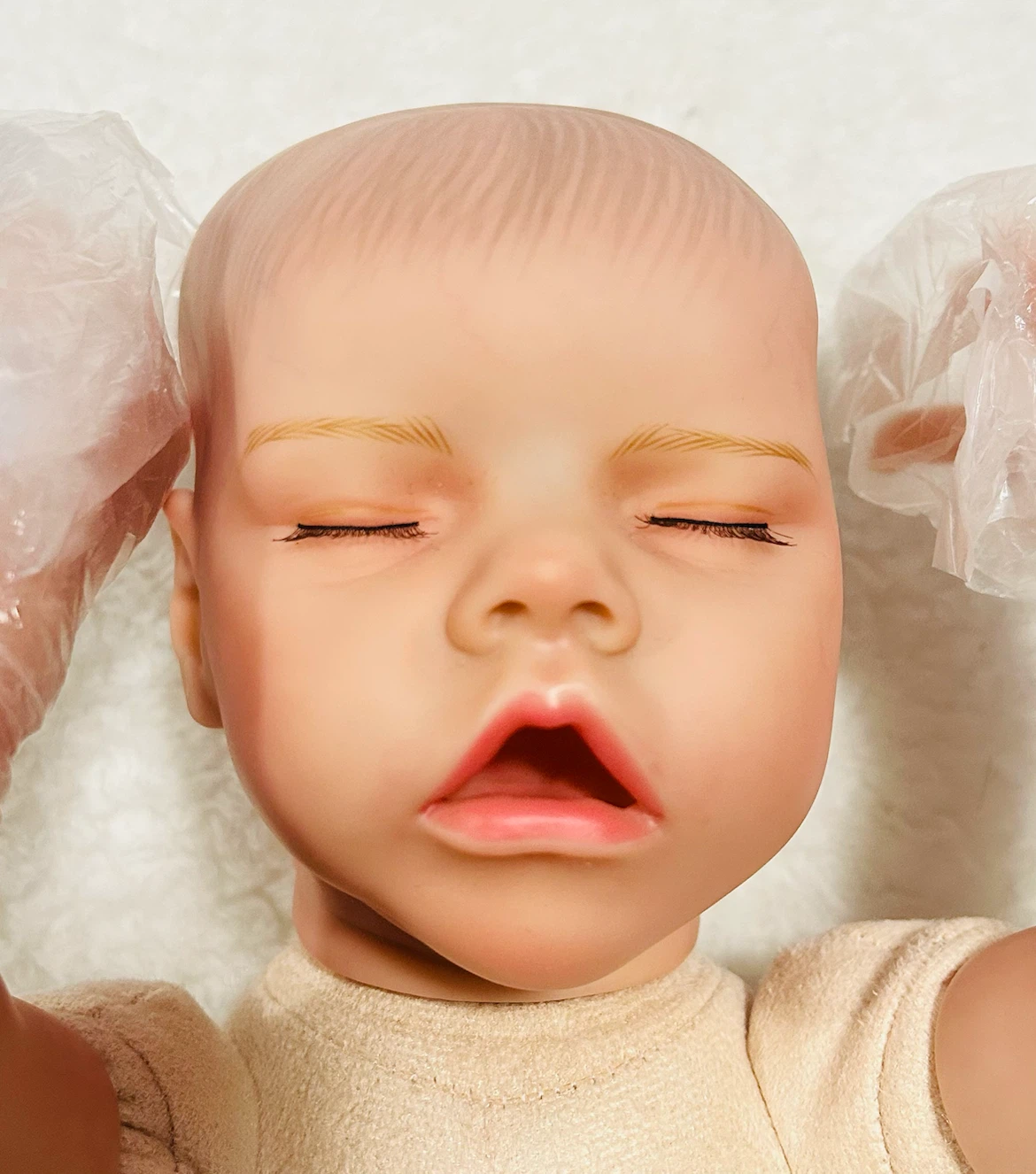 Reborn Real Life Baby Doll 17” Soft Silicone Real Newborn Sleepi - photo 5