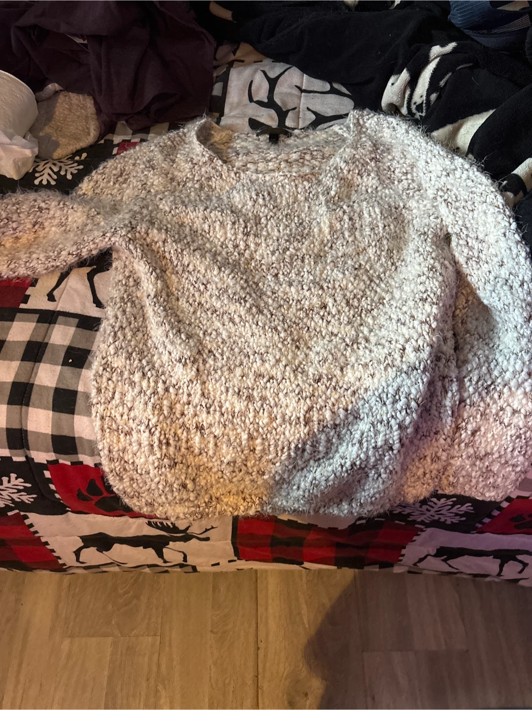 Le Chateau Fuzzy Knit Sweater