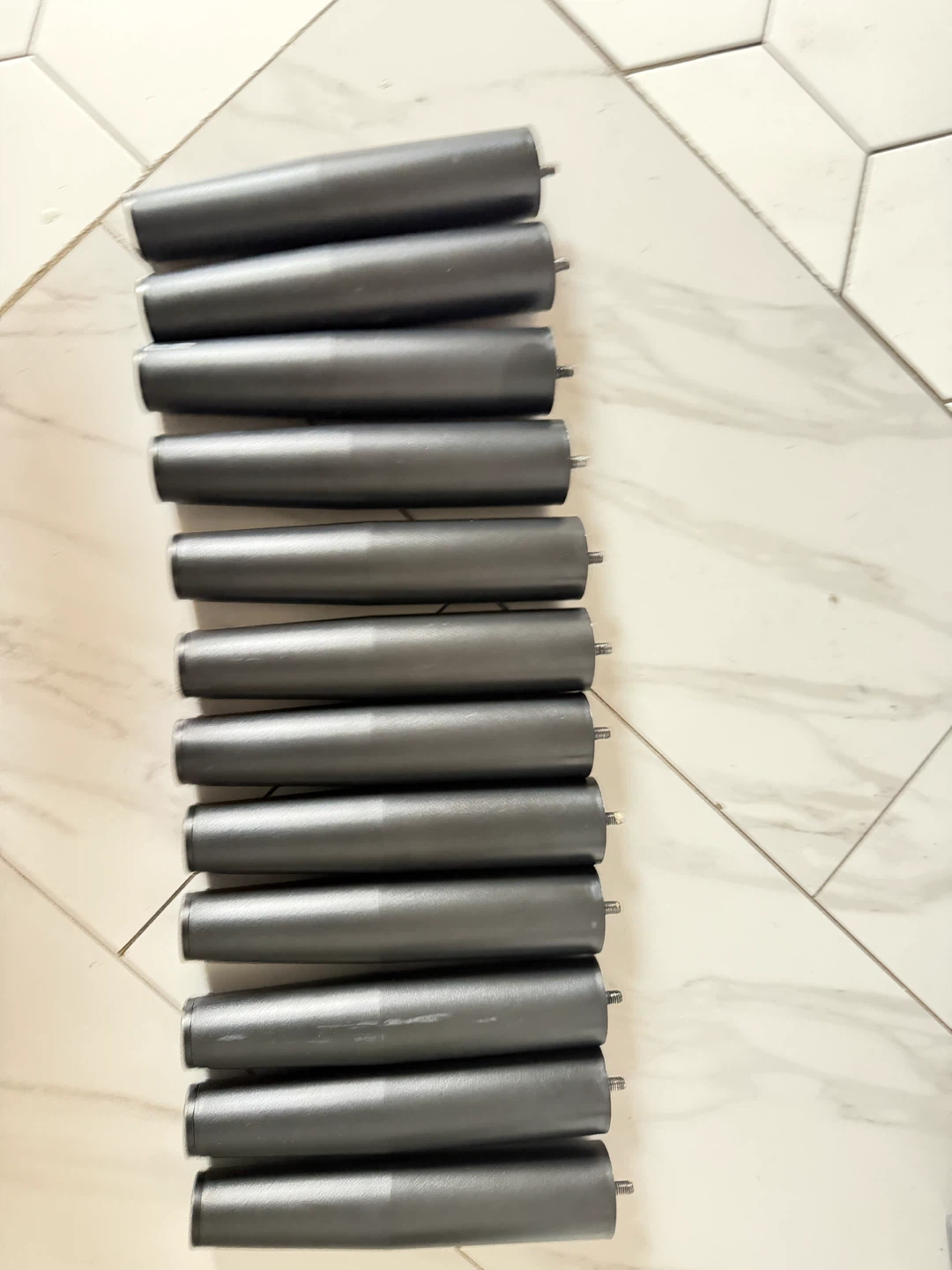 Set of 12 Black Furniture Legs