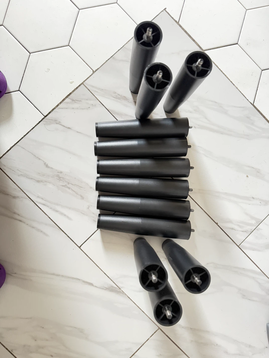 Set of 12 Black Furniture Legs - photo 2