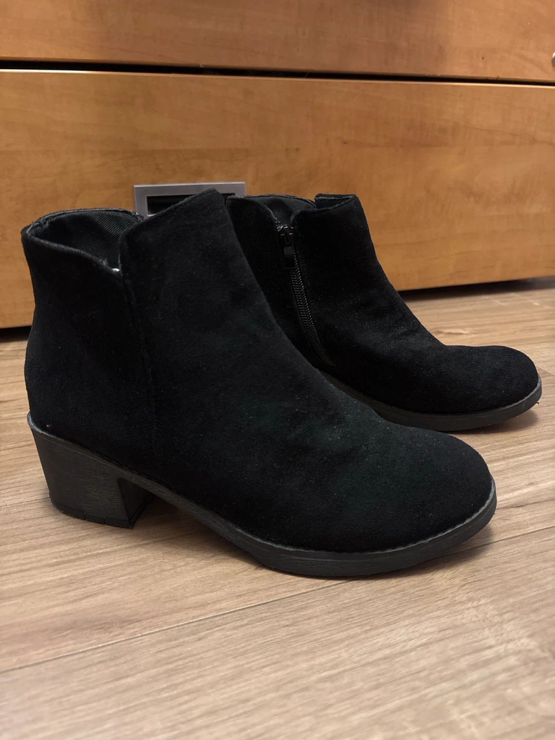 Black Suede Ankle Boots - photo 3