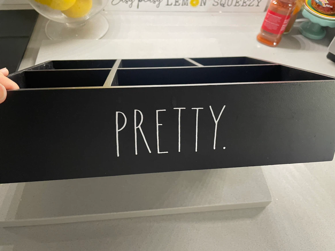 Rae Dunn PRETTY storage organizer tray