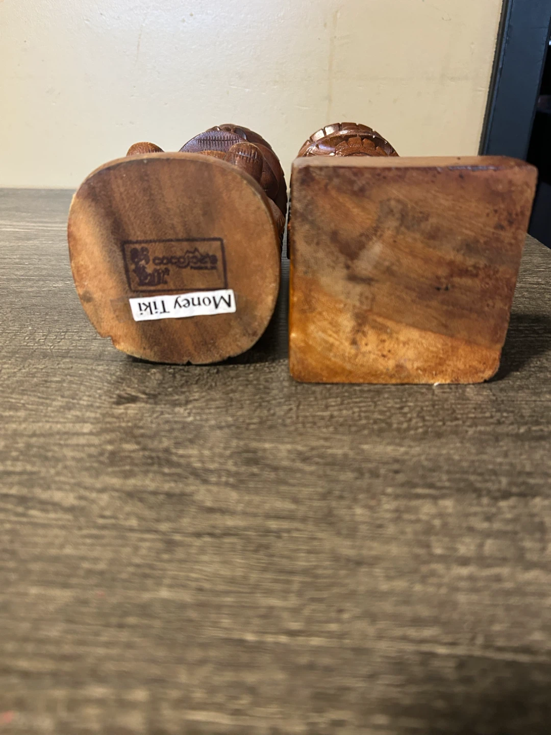 Lot of 2 Wooden Tiki Figurines - photo 5