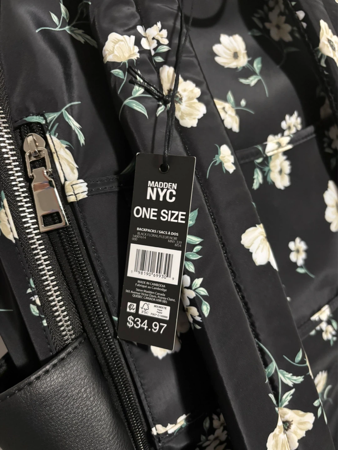 Madden NYC Floral Backpack - brand new with all tags attached - photo 3