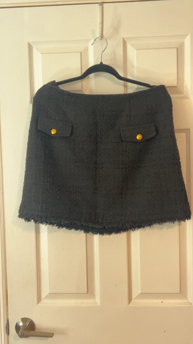 Express Black Tweed Skirt Size 14