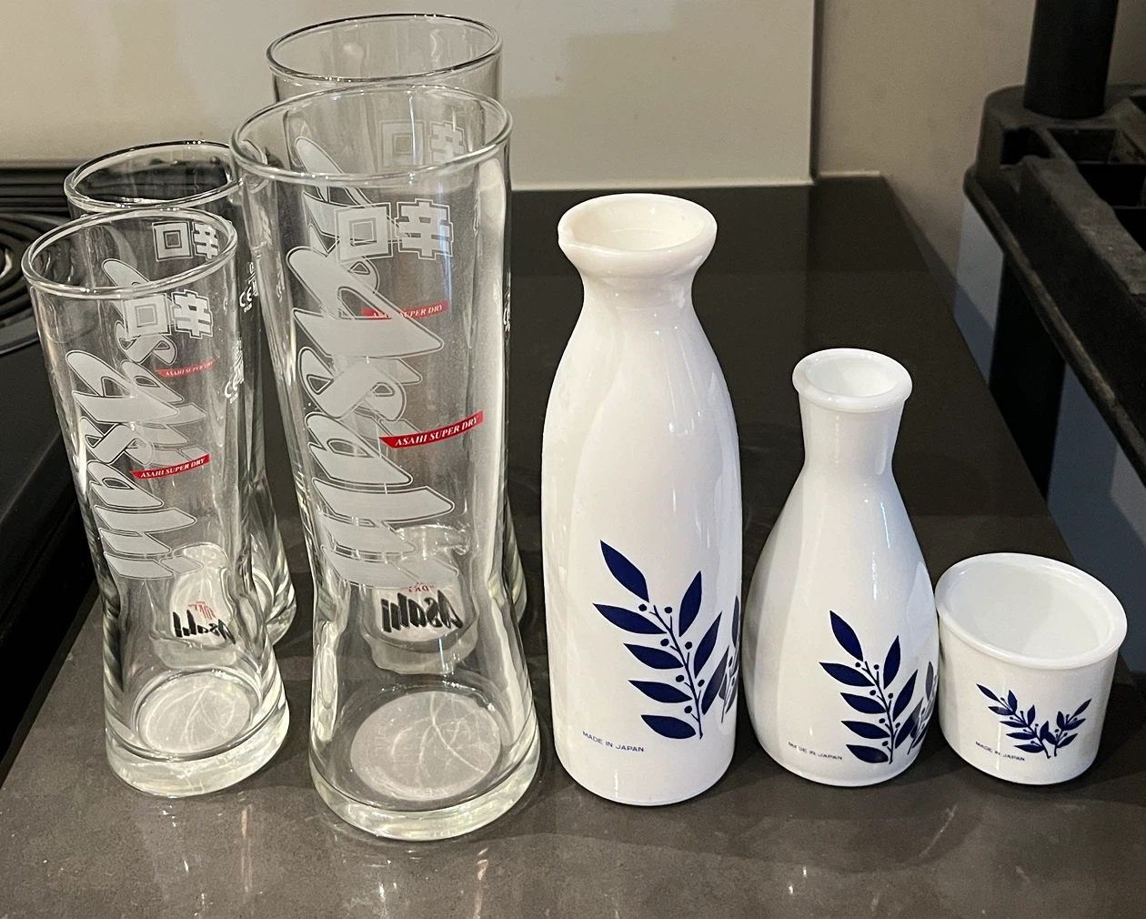 Asahi Super Dry Beer Glasses Sake Set