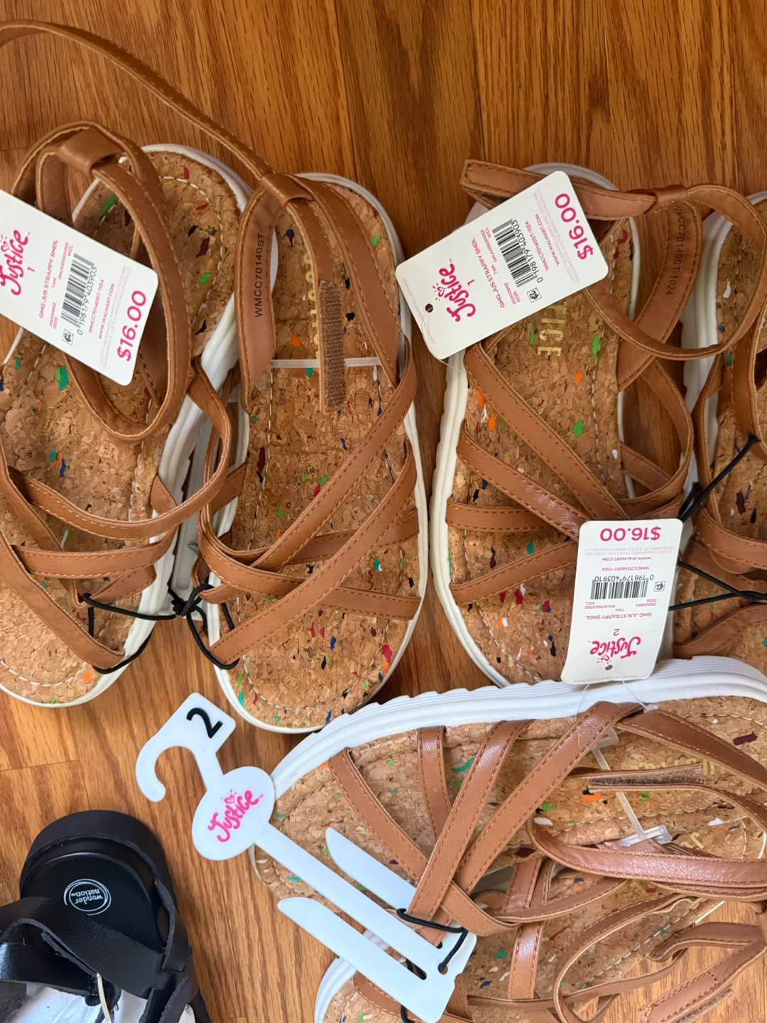 Wonder Nation & Justice Girls Sandals - Size 2 & 3 - photo 4