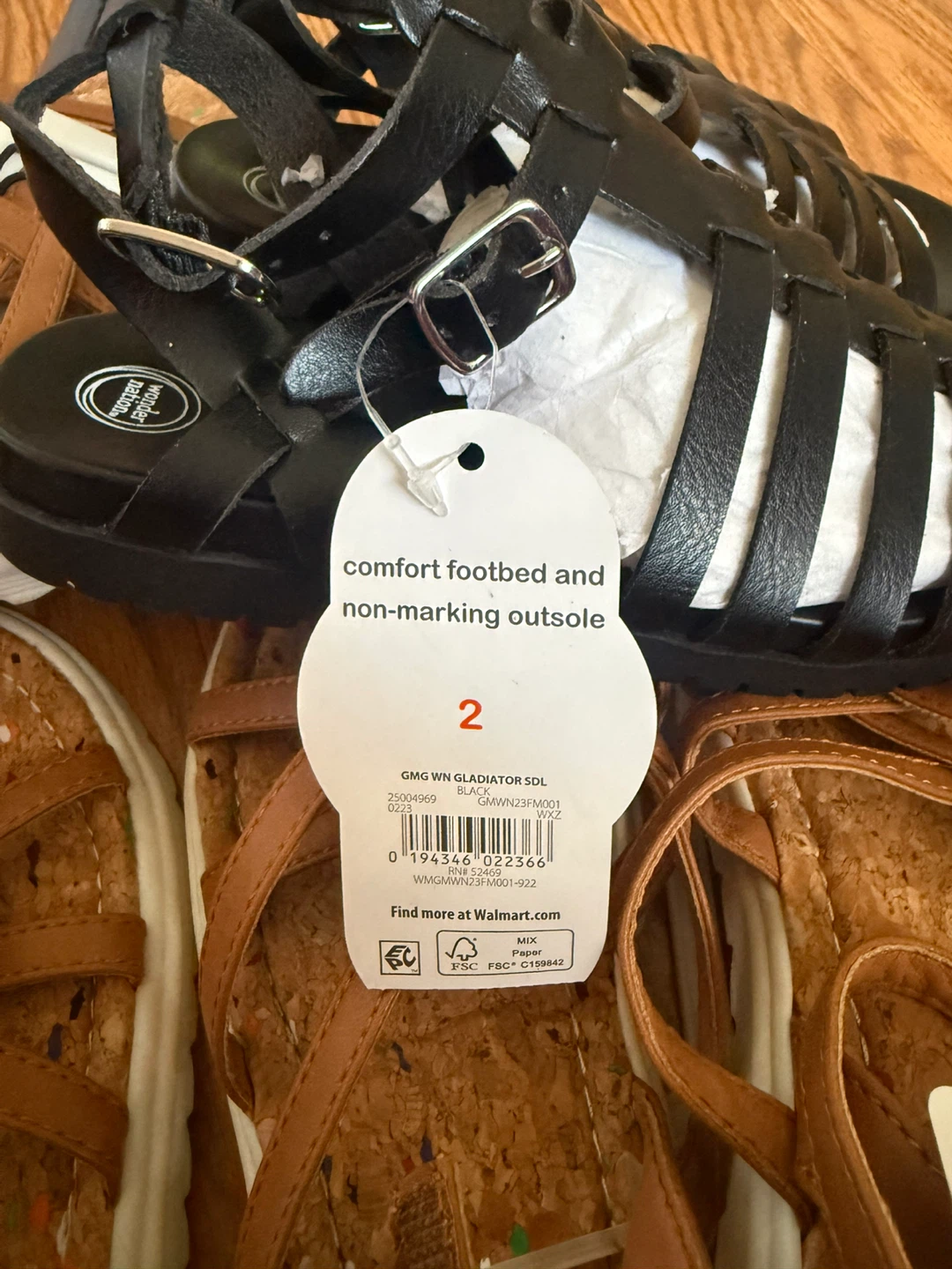 Wonder Nation & Justice Girls Sandals - Size 2 & 3 - photo 5