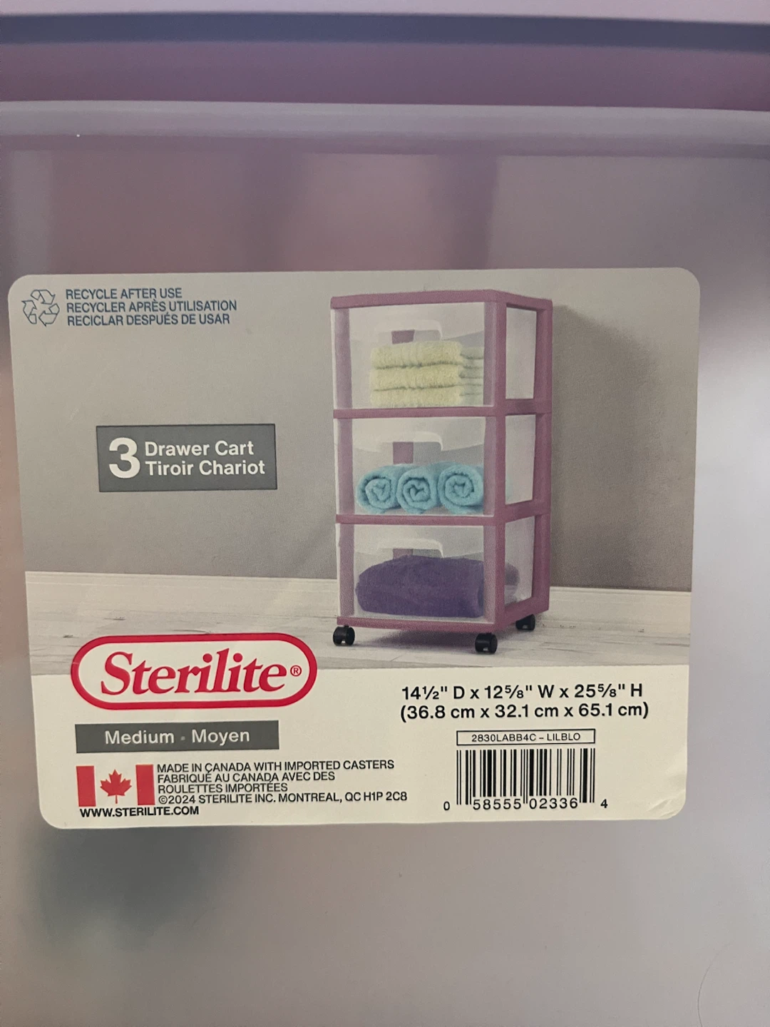 Sterilite 3 Drawer Cart