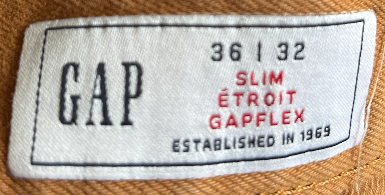 Gap Slim Fit Pants - Orange - Size 36x32 - photo 2