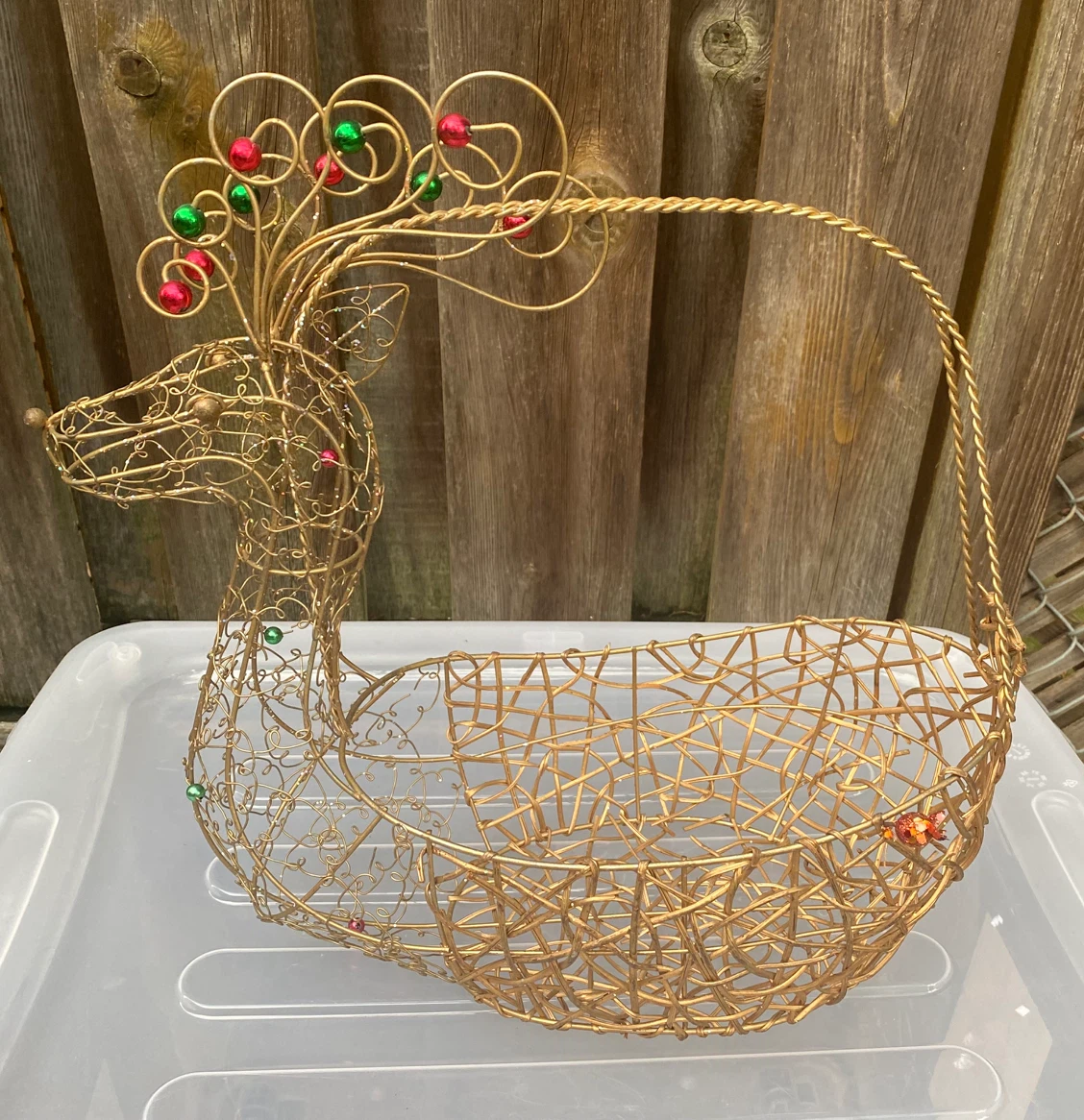 Reindeer Christmas Basket