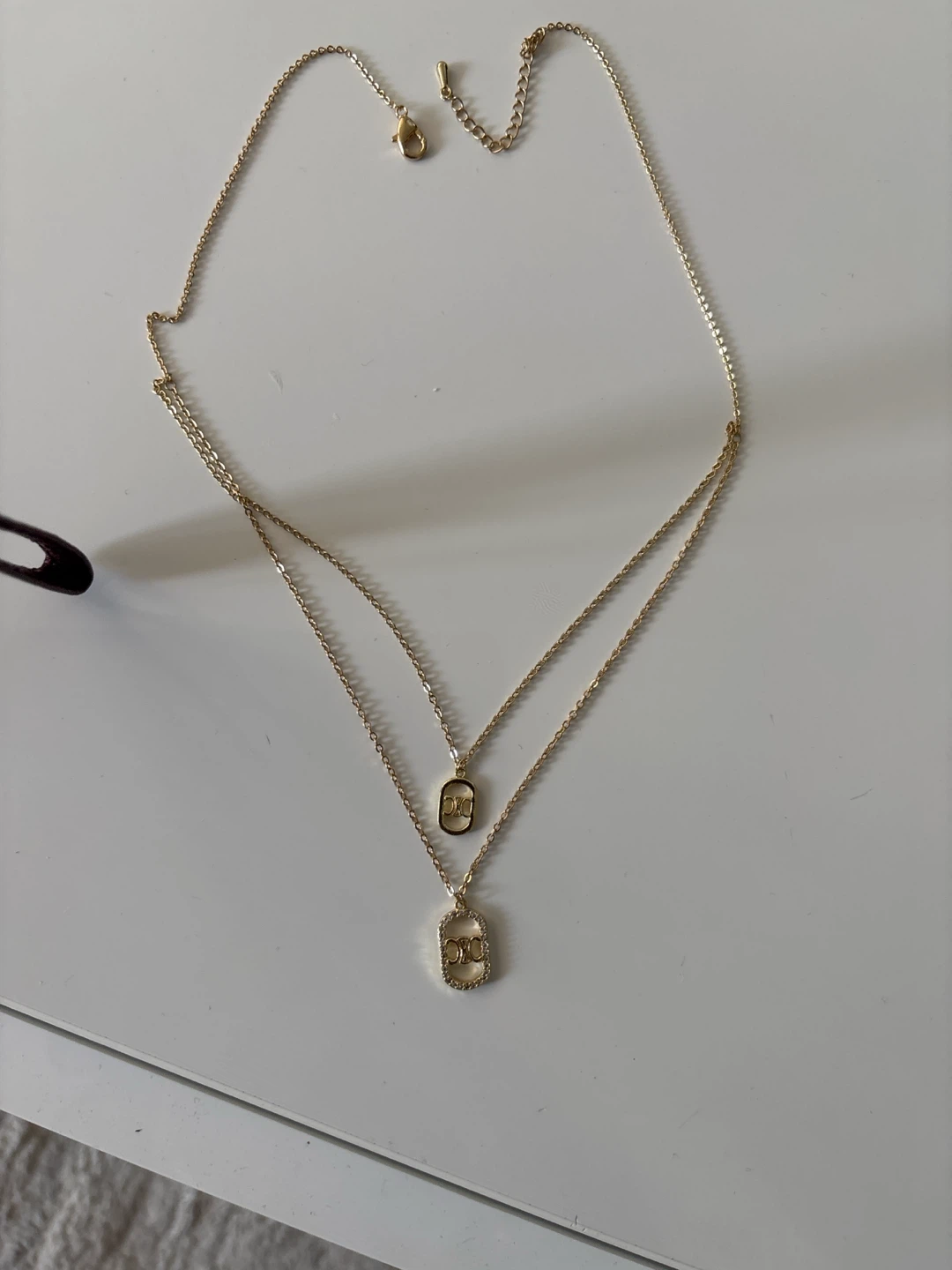 Celine Double Pendant Necklace