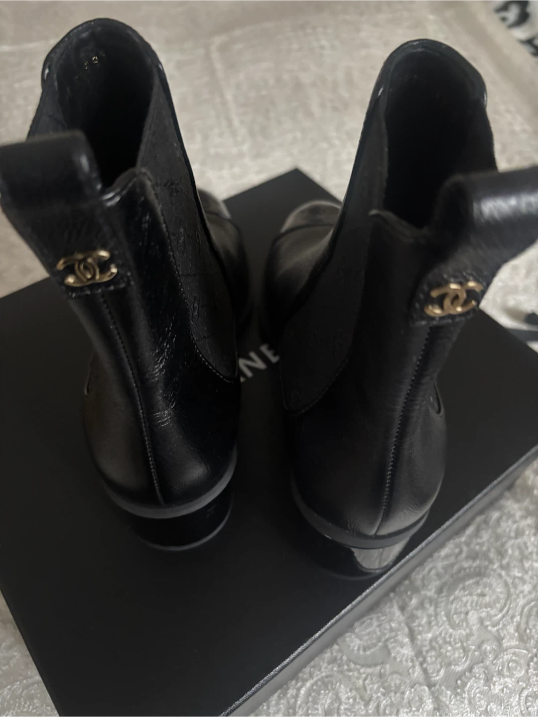 Chanel Black Leather Chelsea Boots - photo 3