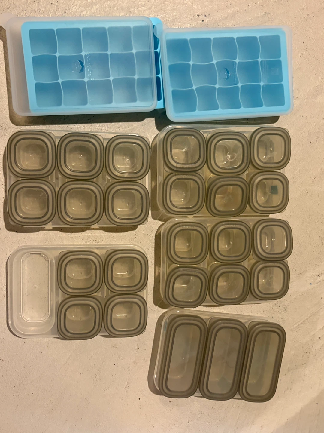 Baby Food Containers & Ice Cube Trays Set