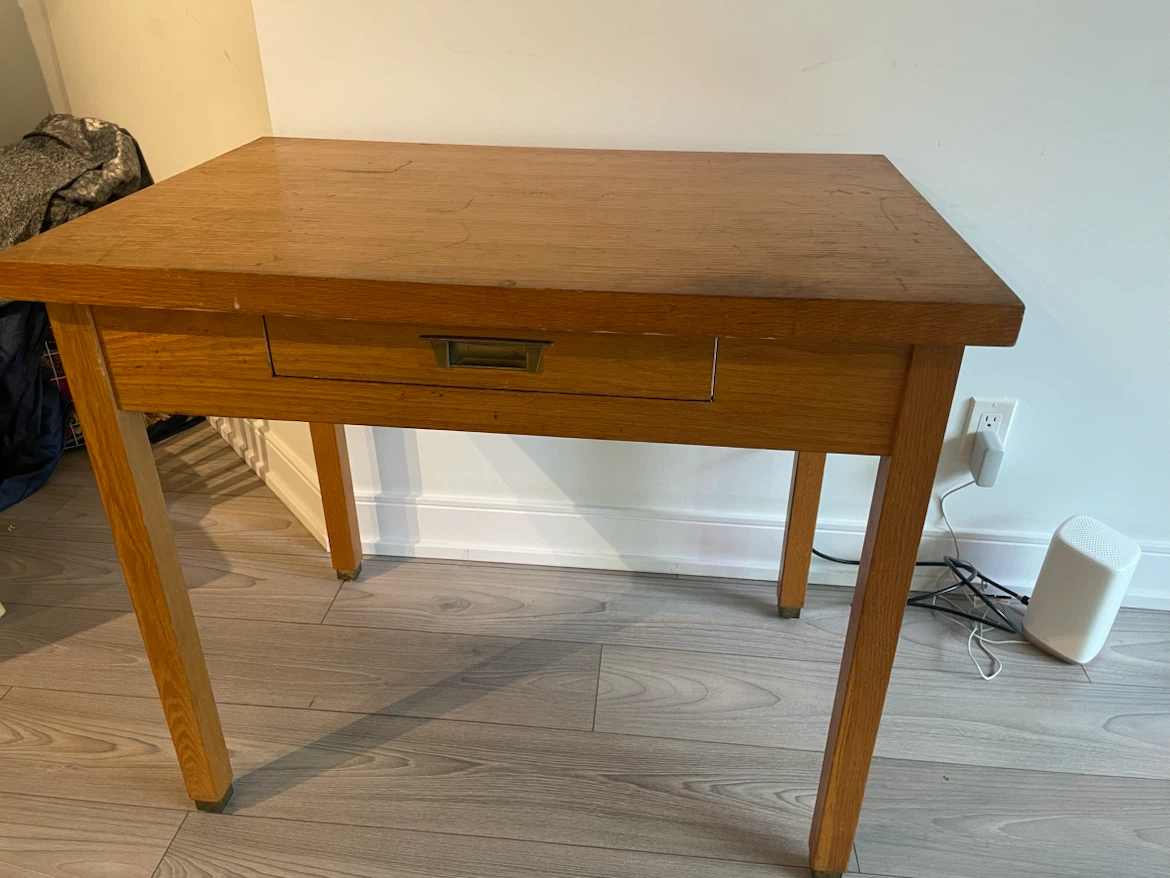 Wooden Desk with Single Drawer