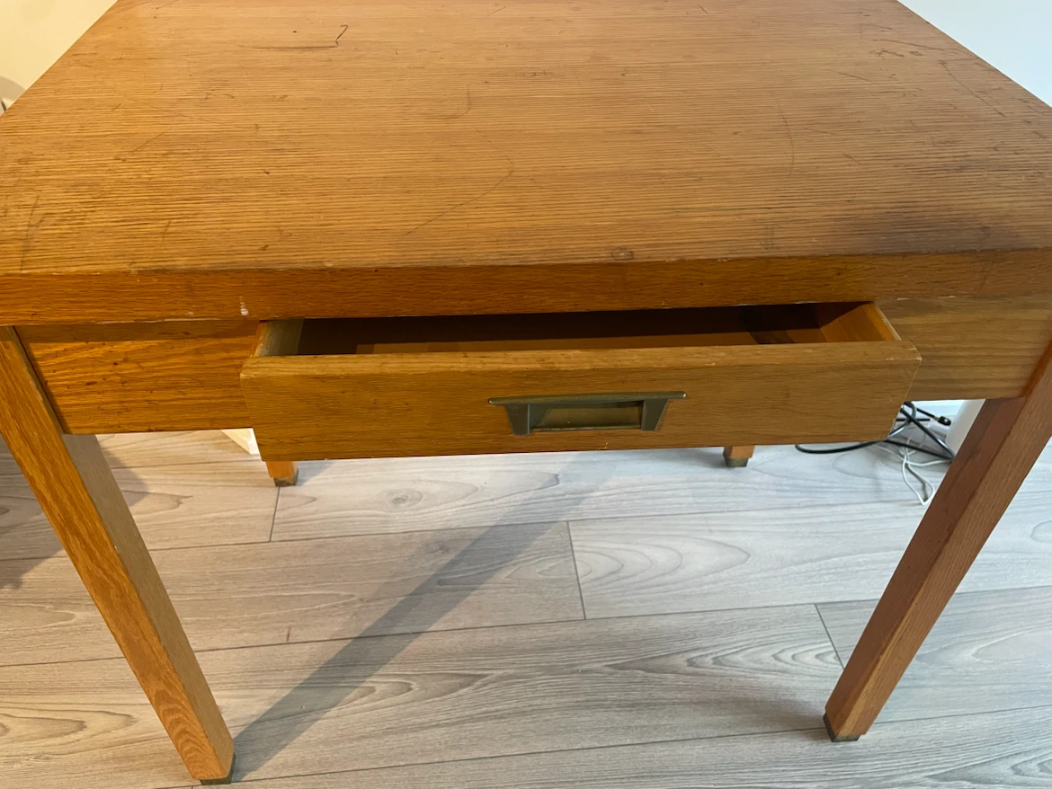 Wooden Desk with Single Drawer - photo 3